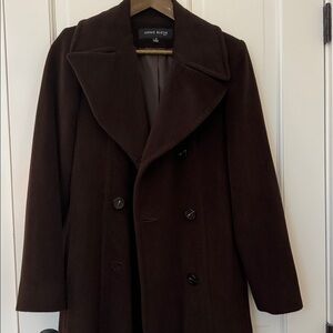 Women's Brown Double-Breasted Coat